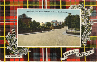 Greenlees Road cira 1930's - Card dated 1938